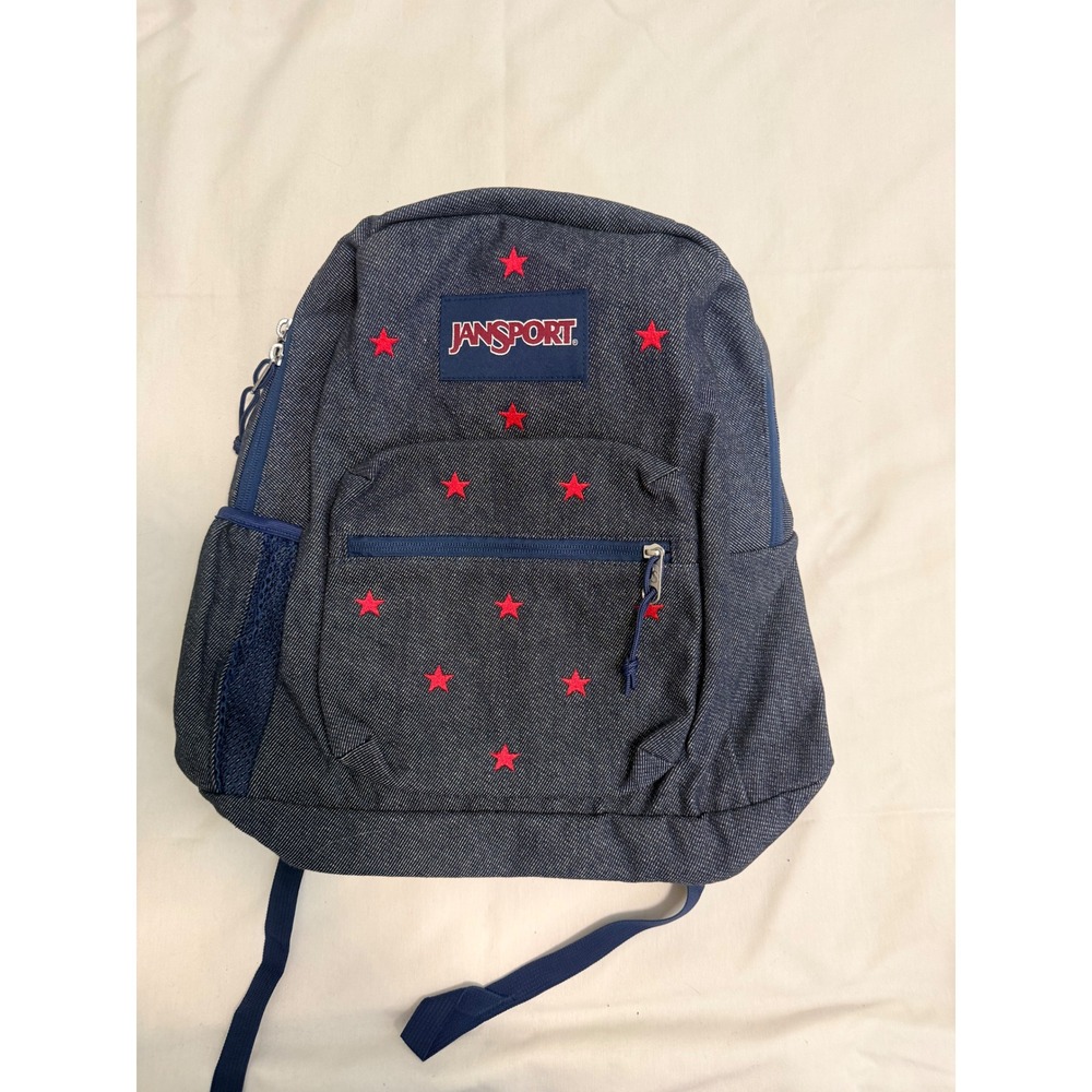 JanSport Cross Town Plus Remix Backpack Tiny Stars Blue Red JS0A85VJA6Y NWT